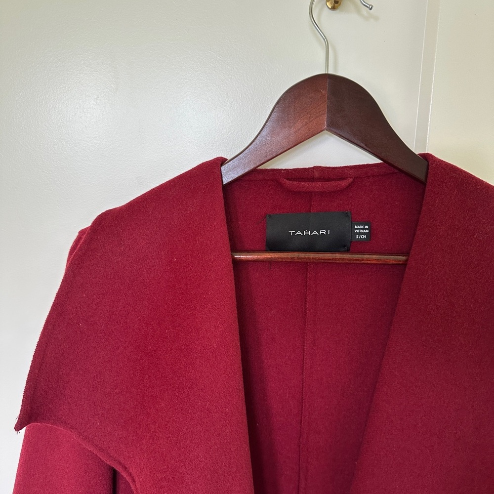 Wool Red Wrap Coat